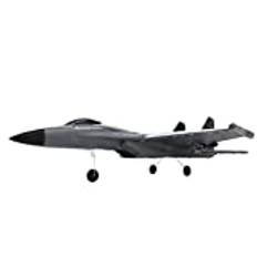 RC-flygplan, 2,4 GHz fjärrstyrt flygplan med LED-färgliga ljusskenor, Jet Fighter leksaker present, hobby RC Glider, RC Glider flygplan, RC plan redo att flyga för barn, nybörjare (Kamouflage grå)