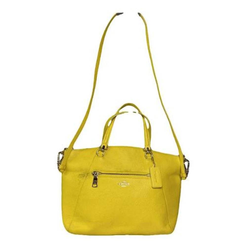 Coach Pre-owned Pre-owned Canvas Håndtaske - Vintage - Dame - Gul - ONE SIZE -