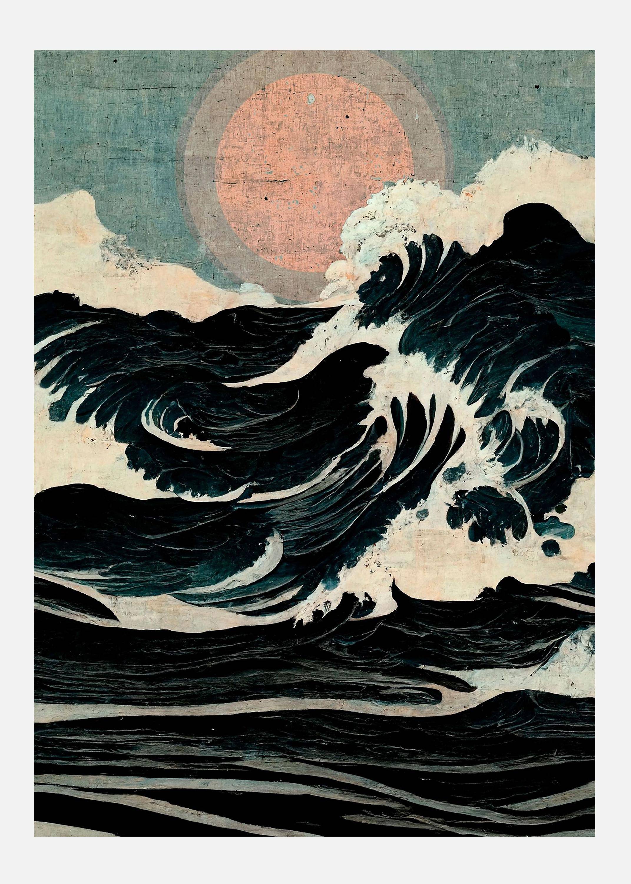 Wild Waves Canvastavla (100x140 cm)