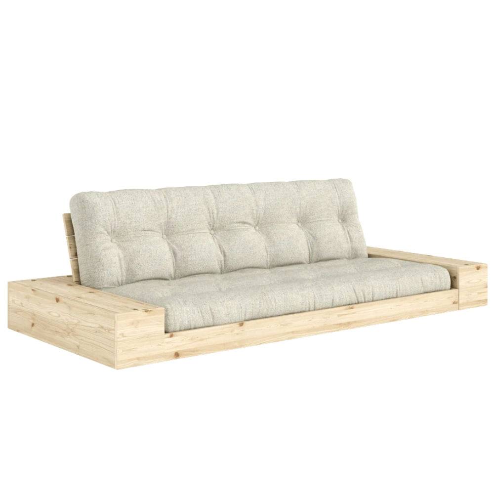 Karup Design Base Sovesofa (inkl. 2 skuffer) Soft Chalk 640 Clear Lacquered 101