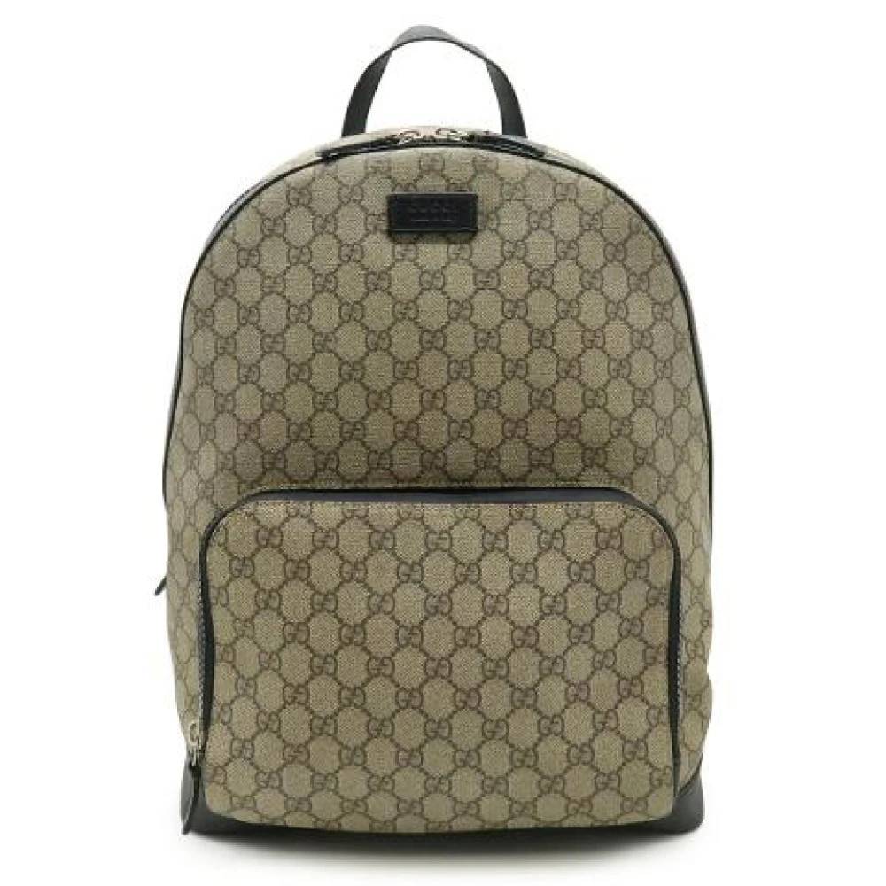 Gucci Vintage Pre-owned GG Supreme Coated Canvas Backpack - Vintage - Herre - Beige - ONE SIZE - Uld