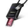 AXAGON ADM2-AM USB-A 10Gbps - M.2 NVMe & SATA SSD adaptér, kabelis USB-A 10cm SSD kabinet Sort