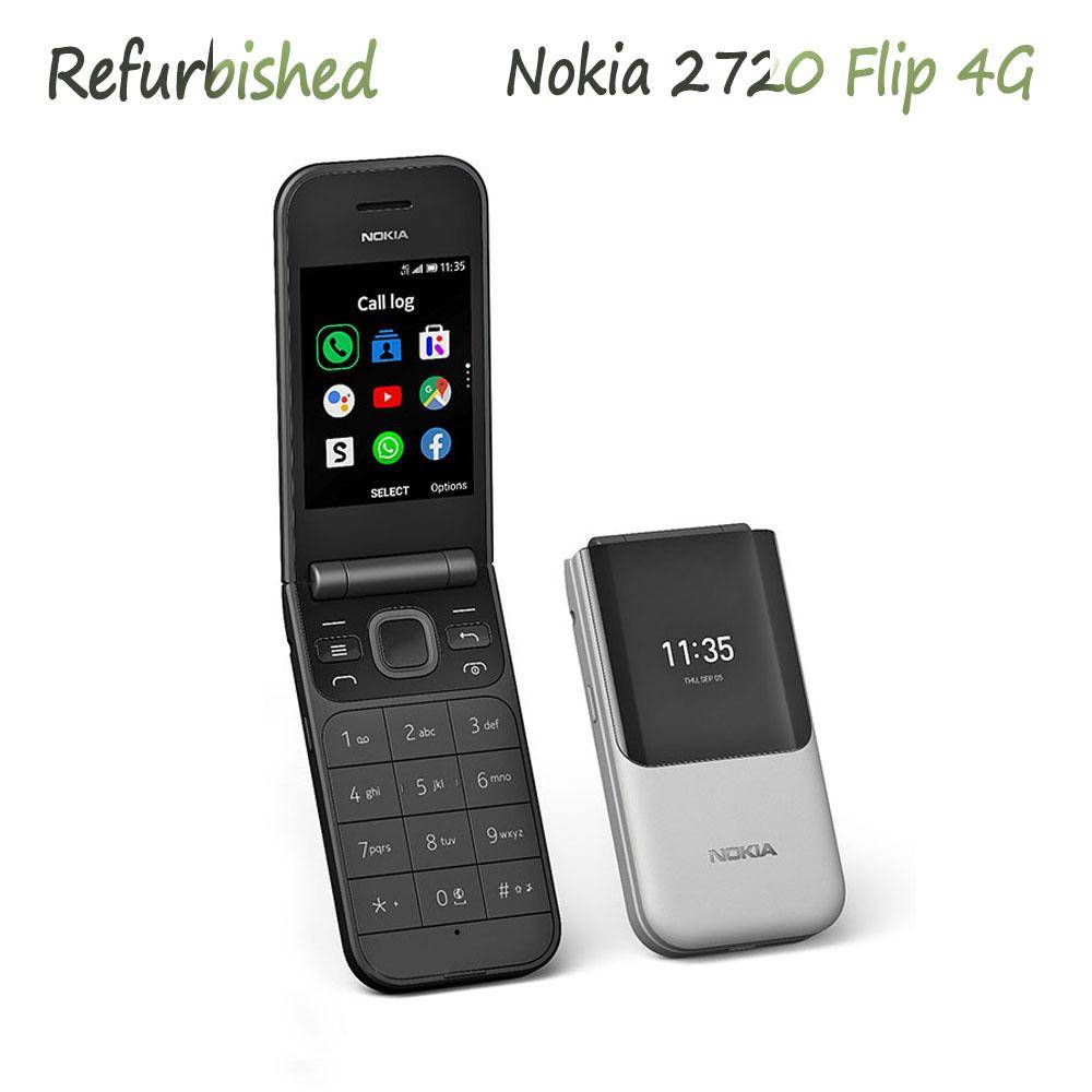 Refurbished Nokia Original Nokia 2720 Flip 4G Dual SIM Mobile Phone Dual SIM Simple Set