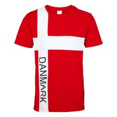 Danmark T-shirt barn - Rød/hvid