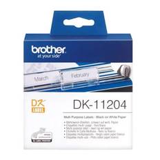 Label Brother hvid DK11204 17x54mm multi 400stk/pk