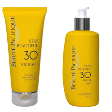 Beauté Pacifique - Stay Beautiful Ansigts Solcreme SPF 30 50 ml + Stay Outside Solcreme 200 ml - SPF 30