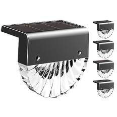 Solarlampen für Außen Garten, Wasserdichte Solar Lampe für die Garten dekoration | 4 Stück LED Gartenlampen für Terrasse, Garten, Stufen und Treppen, 2 Modi LED Warmweiß/Farbwechselnde Beleuchtung (4)