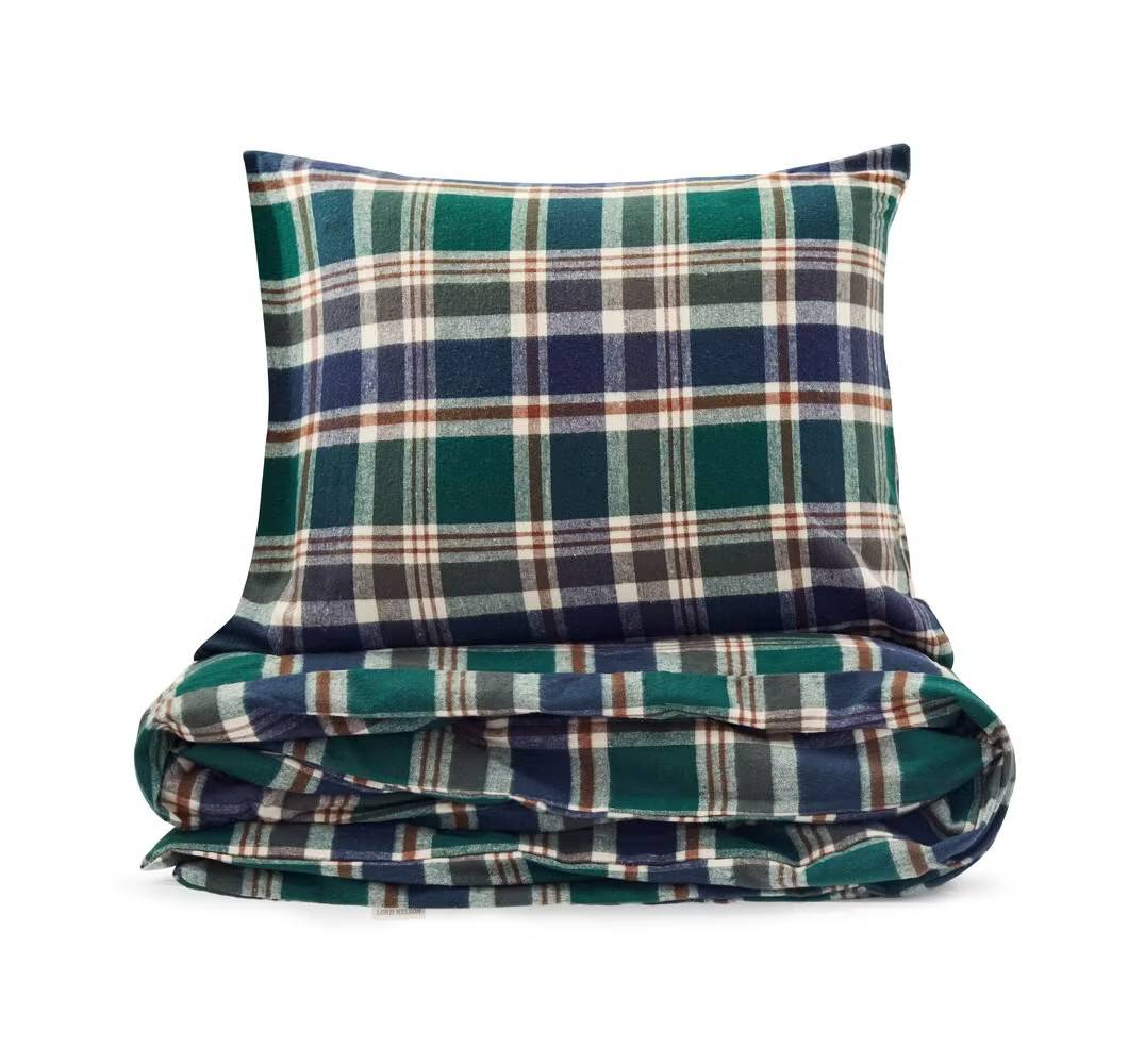 Bäddset Mellbyn Flanell Grön 150x210 Lord Nelson
