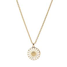 Lund Copenhagen marguerit collier medaljon 20 mm forgyldt - 9025022-M