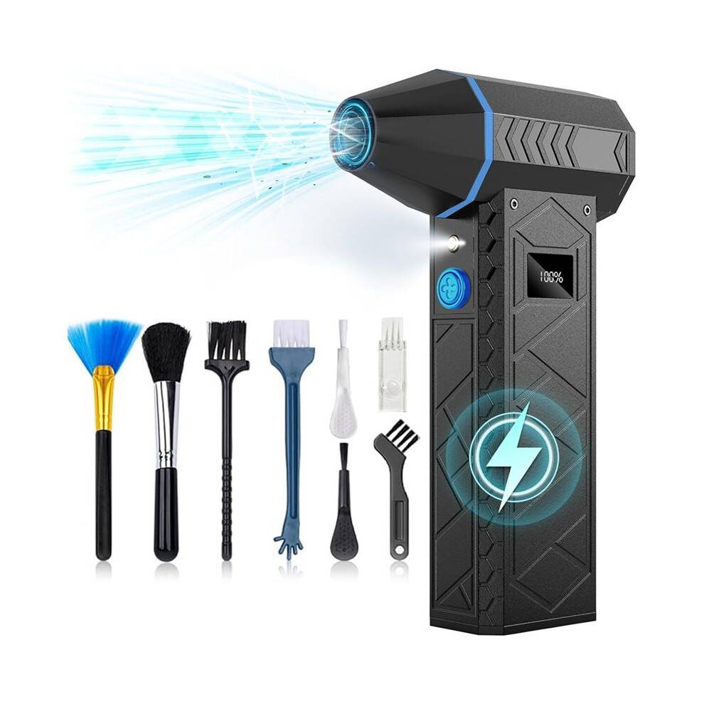 10000mAh Compressed Air Duster, 18000RPM Electric Air Duster with Display Screen and Light, Suitable for Keyboards, Cars