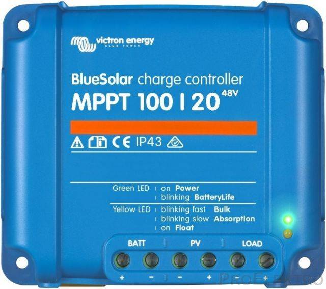 20A Victron Energy BlueSolar laderegulator MPPT 100/20