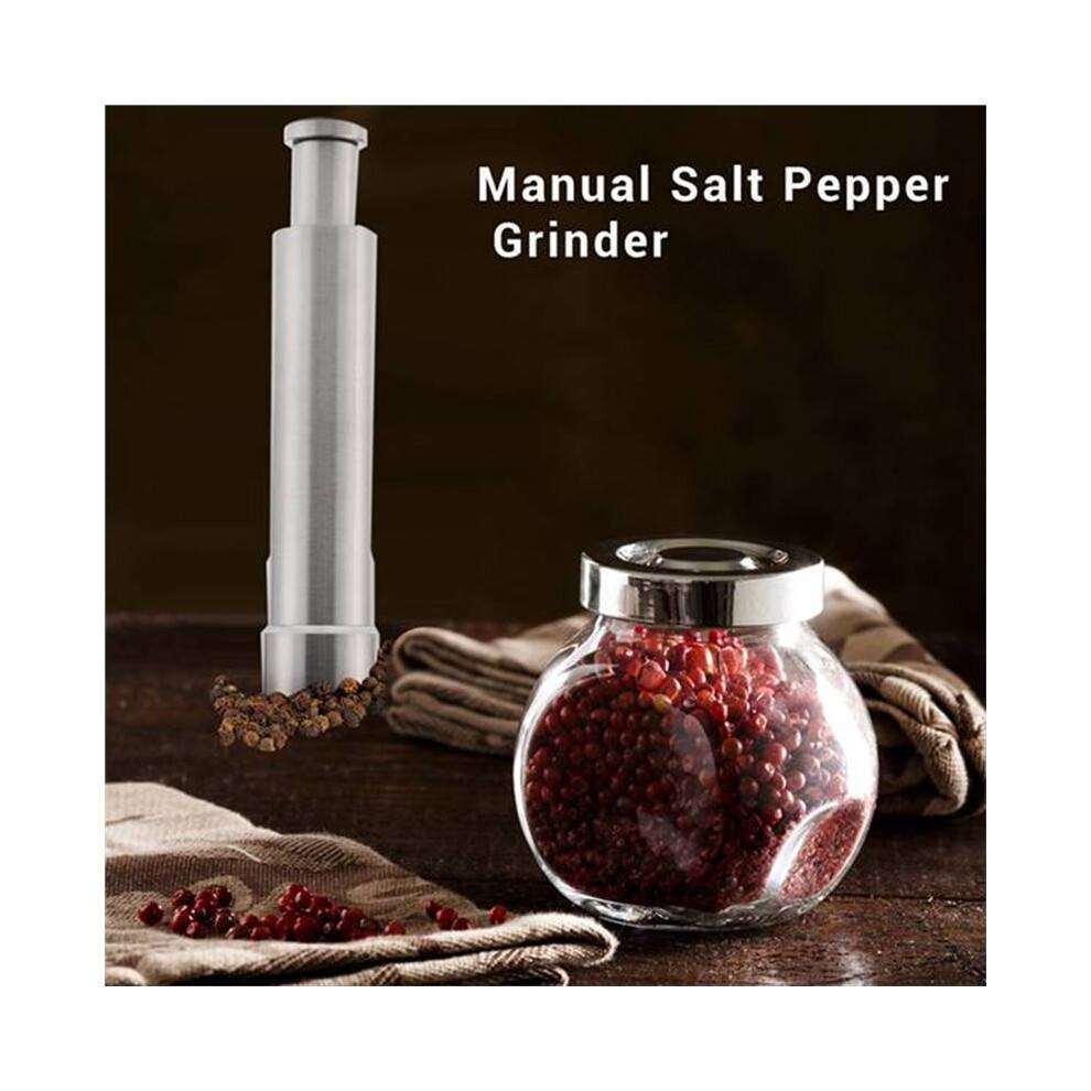 Stainless Steel Pepper-Manual Sea Salt Mill, Spice Grinder By Gingira