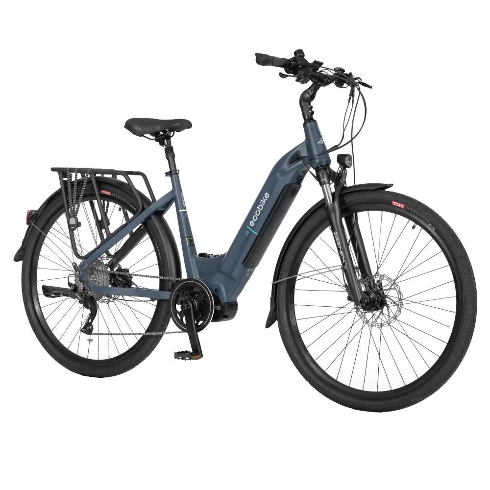 Elcykel Ecobike D1 Trekking Blå Centermotor Blå 14Ah 48V 672Wh.