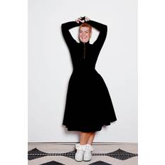 Asri Zip Dress Midi Long Sleeve in Black LIMITED EDITION! - L / Black