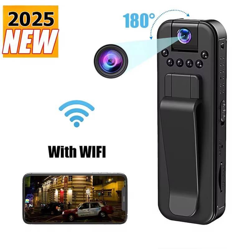 2025 Ny Med Wifi HD 1080P Minikamera Bärbar Digital Videoinspelare Kroppskamera Infraröd Mörkerseende Videoövervakningsvideokamera