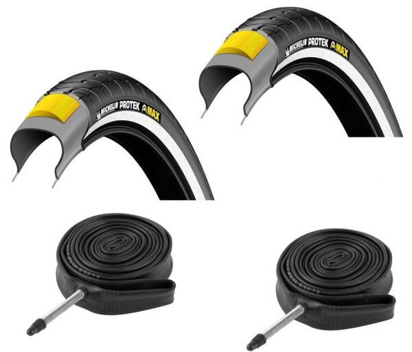 2 dæk + 2 slanger Michelin Protek Max 700 x 35C