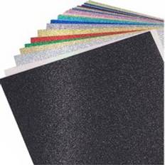 12" x 12" 300gsm/110Ib Square Colored Black Glitter Cardstock Card Paper for Crafts DIY Projects Birthday Wedding Decoration