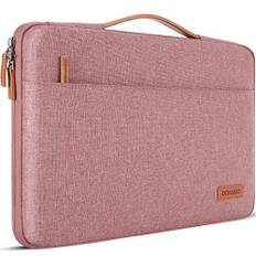 DOMISO 17 Zoll Wasserdicht Laptophülle Laptop Sleeve Case Notebook Hülle Tasche Schutzhülle für 17.3" HP Pavilion 17/MSI GS73VR Stealth Pro/Alienware 17/Dell Inspiron/Lenovo ideapad/ASUS/Acer/HP, Rosa