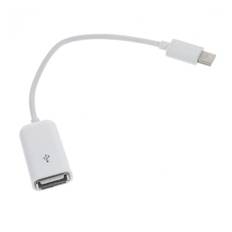 USB 3.1 Type-C han-stik til USB 2.0 A hun-stik OTG kabel - Hvid
