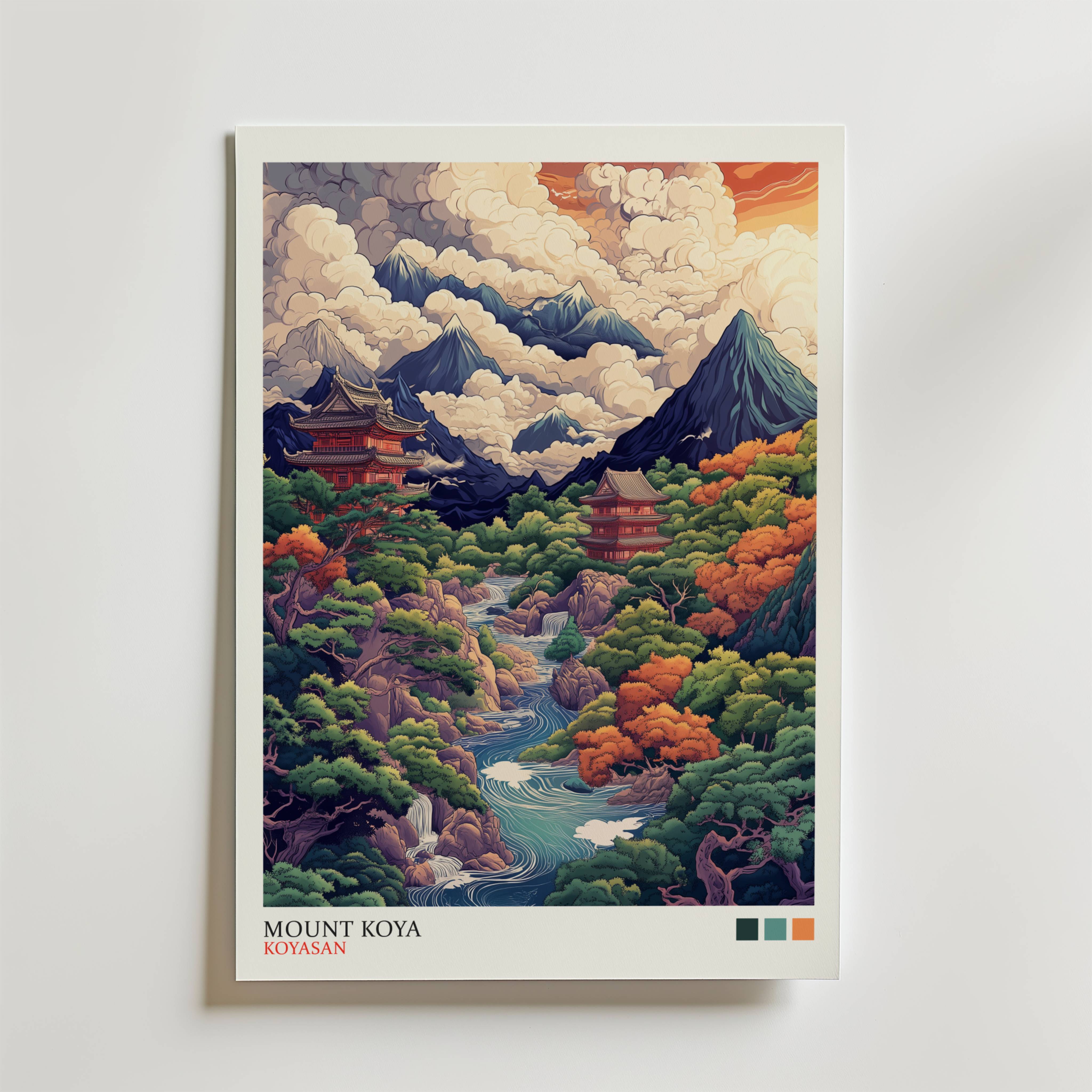 Mount Koya Poster - Fine Art Poster 40x50 cm