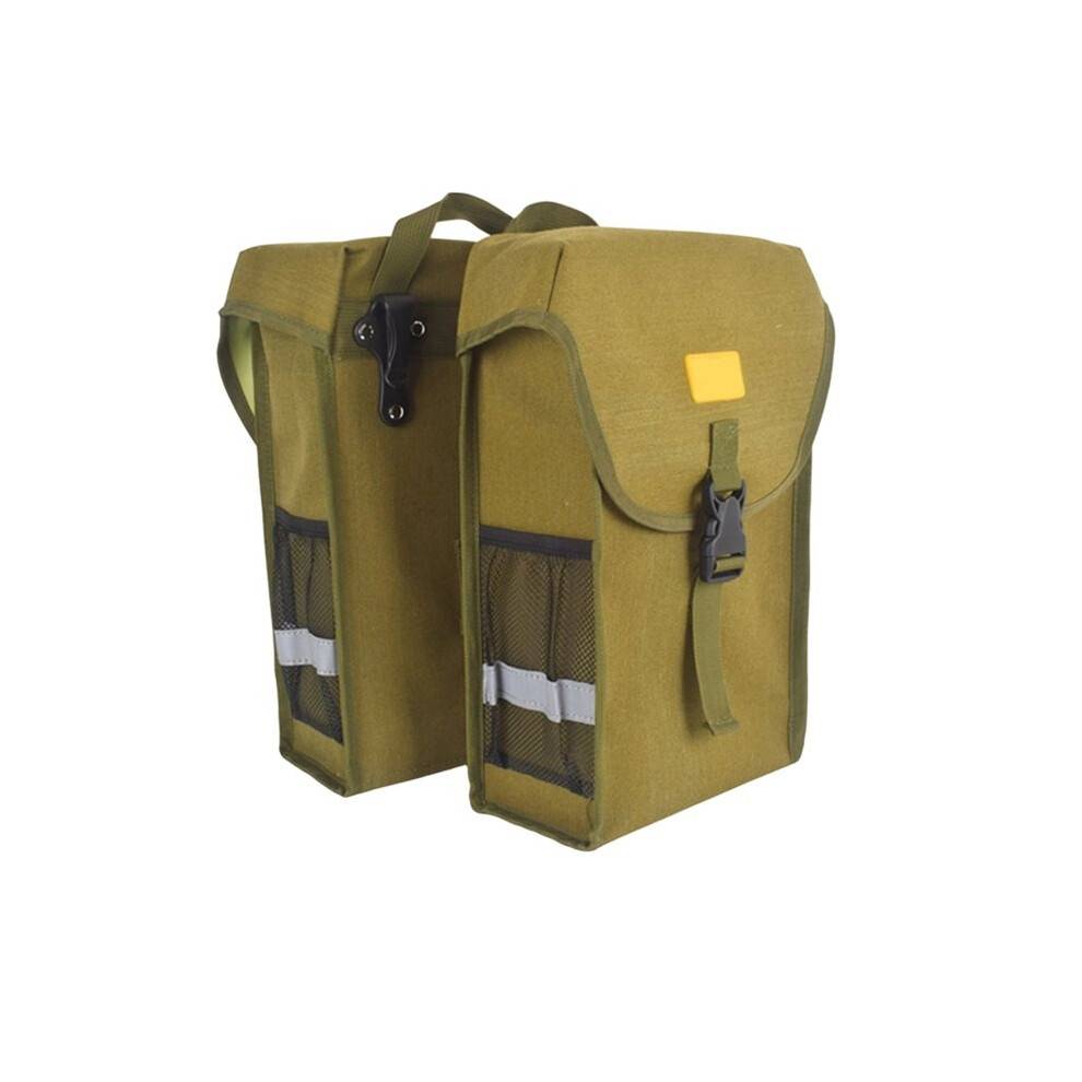 Bicycle Front Rack Pack Waterproof Canvas Quick-Release Front Bag Mountain Bike Long-Distance Cycling Storage 13L