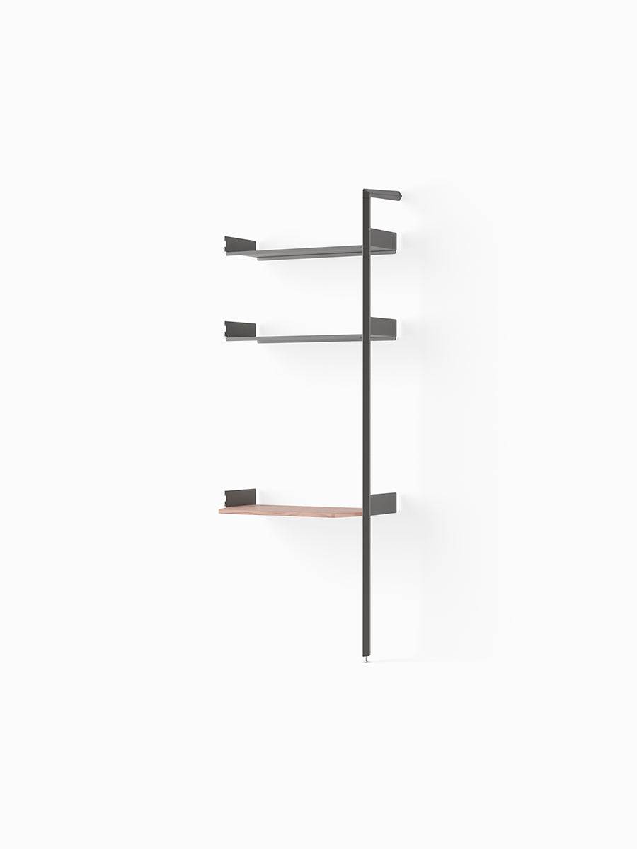 Rombe IF5, Add-on Bay Desk fra &Tradition Anthracite w. Anthracite shelves - Jacobsen Plus