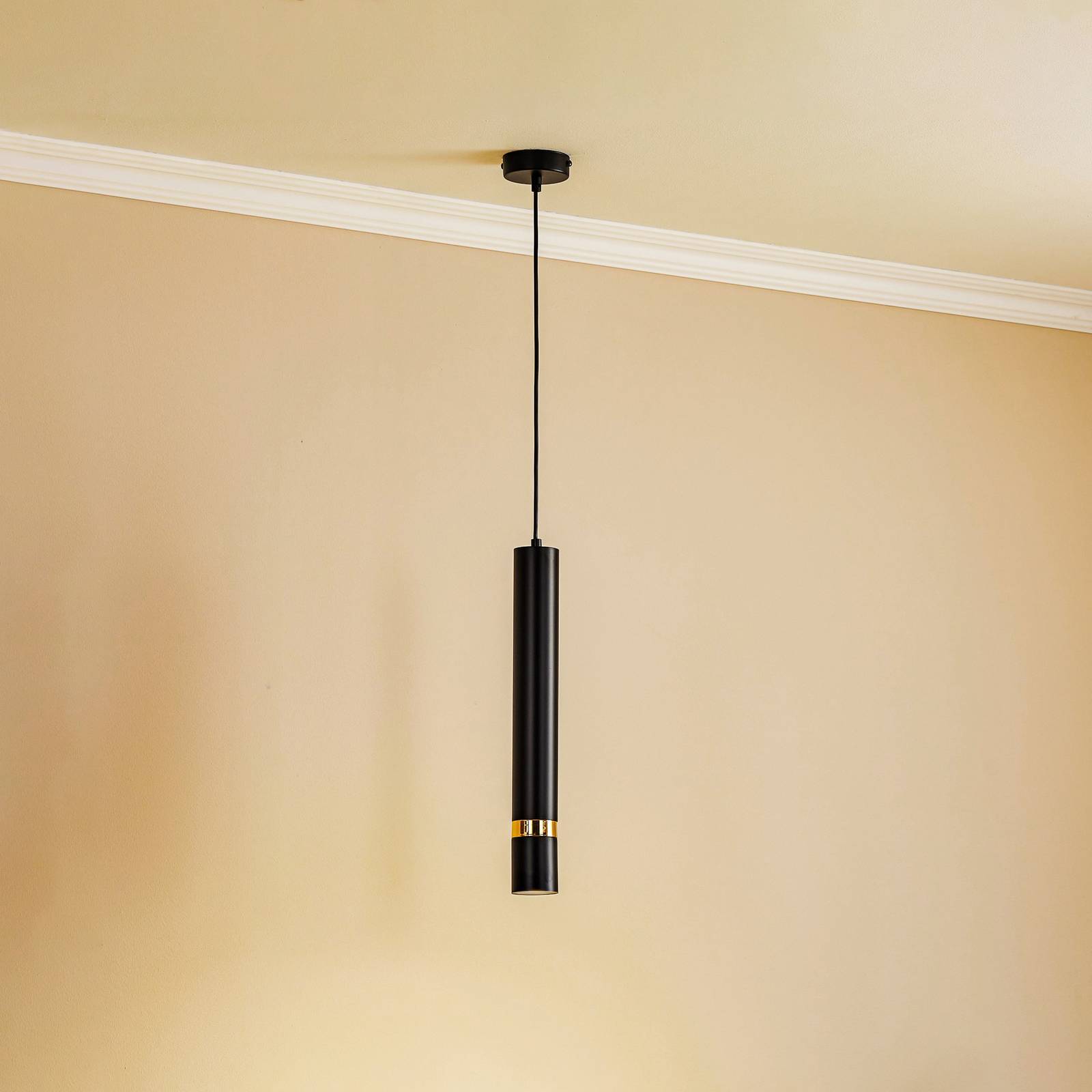 Hänglampa Rondo Luminex, dimbar, Svart, Vardagsrum / matsal, Rostfritt stål, Modern, Pendellampa
