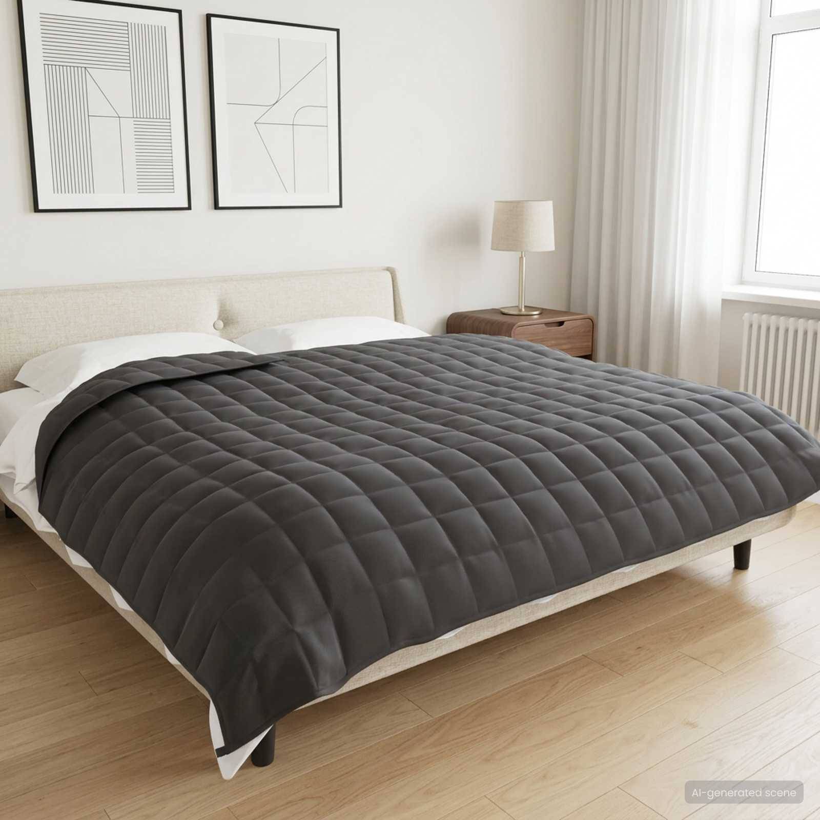 vidaXL Viktad Filt Antracit 200 x 200 cm 13 kg 100% Bomull 205T