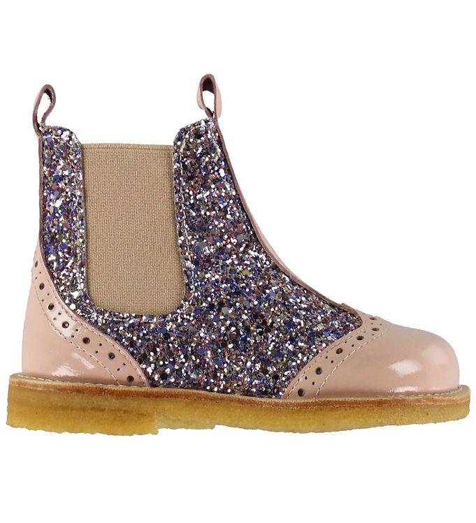 Angulus Kängor - Chelsea - Rosebud/Pastel m. Glitter - Angulus - 28 - Kängor