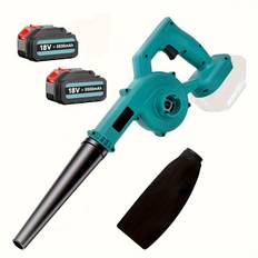TEMU Leaf Blower, Compatible With Makita Battery, With 2 X 5500mah 5.5ah Battery And Charger, Battery Blower Leaf 18v Replacement 2-in-1 For Dust Collection Function