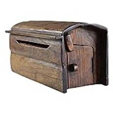 Brevlåda Vintage brevlåda Trä Väggfäste Drop Box Medium kapacitet Postlåda Heminredning med lock Postlådor inomhus brevlåda säkrare