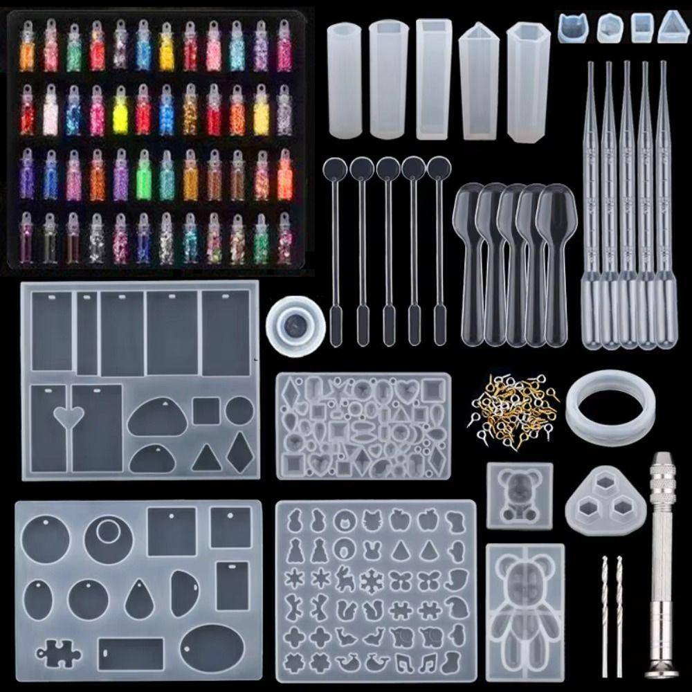 Klar epoxiharts Silikon Epoxiform Set Björn Gjutform Epoxihartsformar Kit Kontorsdekor