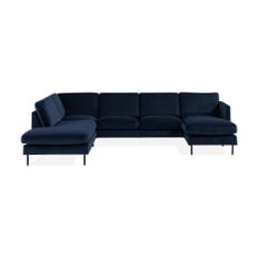 VILLEMO U-soffa med Divan Sammet Höger - U-soffor