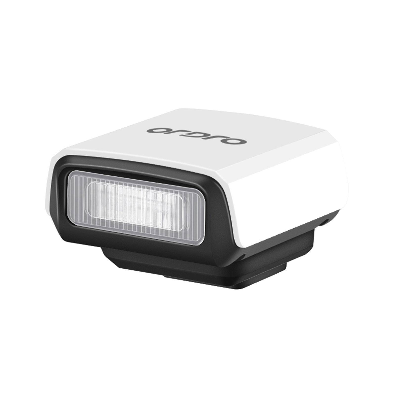 Universell Kamerablixt Mini On-kamera Blixtljus GN8 6500K Kamera Speedlite 3-nivåers Ljusstyrka vit
