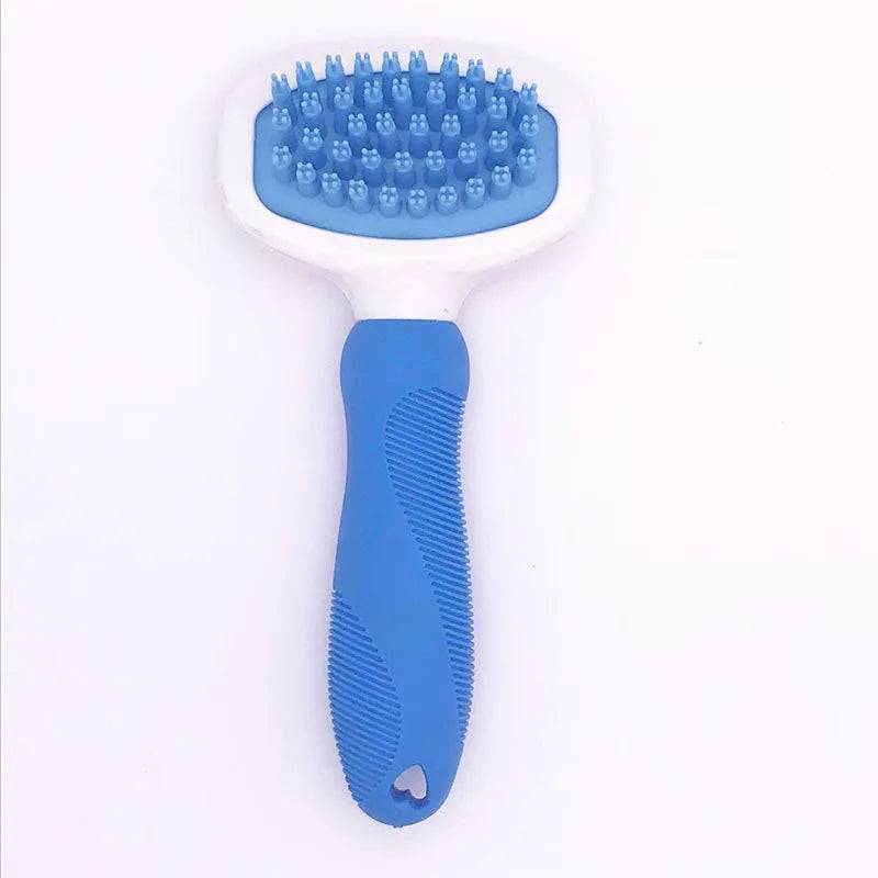 Silicone Pet Grooming Brush - Blue / Small (Small)