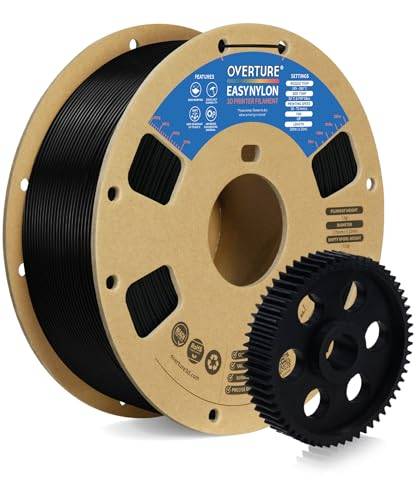 OVERTURE 1,75 mm nylon, 1 kg spole (2,2 lbs), dimensionell noggrannhet +/- 0,02 mm (svart)