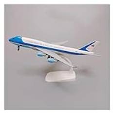 Vintage Classics flygplan USA USA AIR FORCE ONE Airlines Boeing 747 B747-400 Airways Diecast Flygplan Modellplan Flygplan Metalllegering Flygplan (Storlek : B)