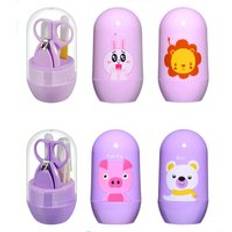 4 st nagelfil finger sax toddler baby nagelsk&#xE4;rare klippare sax s&#xE4;kerhet finger manikyr trimmer baby care set - Lila slumpm&#xE4;ssiga 1 upps&#xE4;ttning
