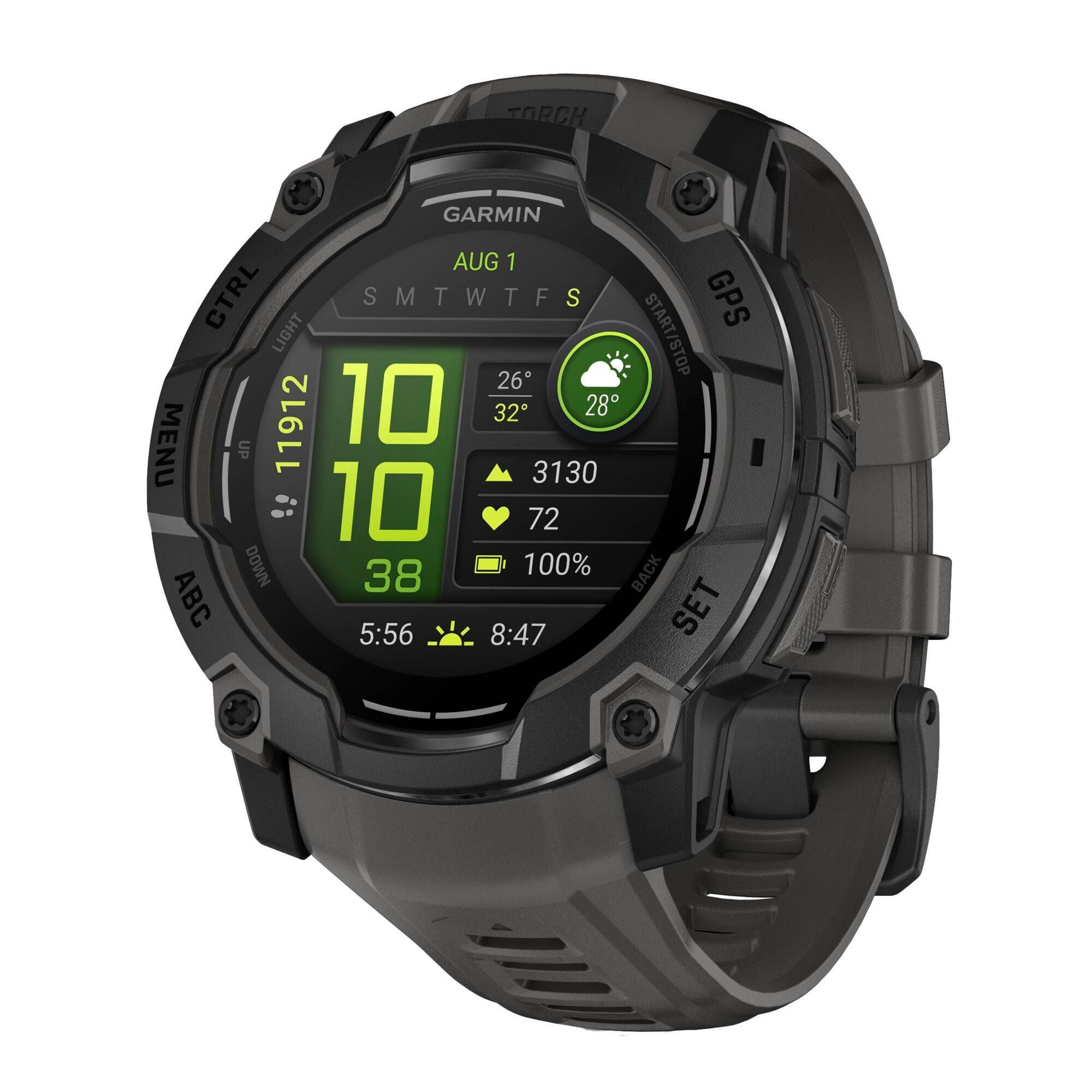 Garmin Instinct 3 AMOLED 50 mm Svart, Svart ((Ingen))