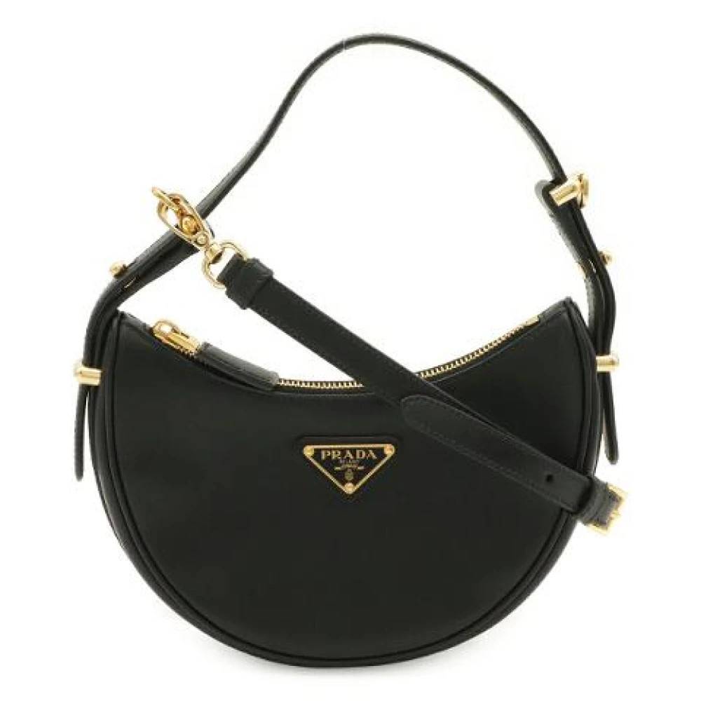 Prada Vintage Pre-owned Arque Small Leather 2way Skuldertaske - Vintage - Dame - Sort - ONE SIZE - Uld