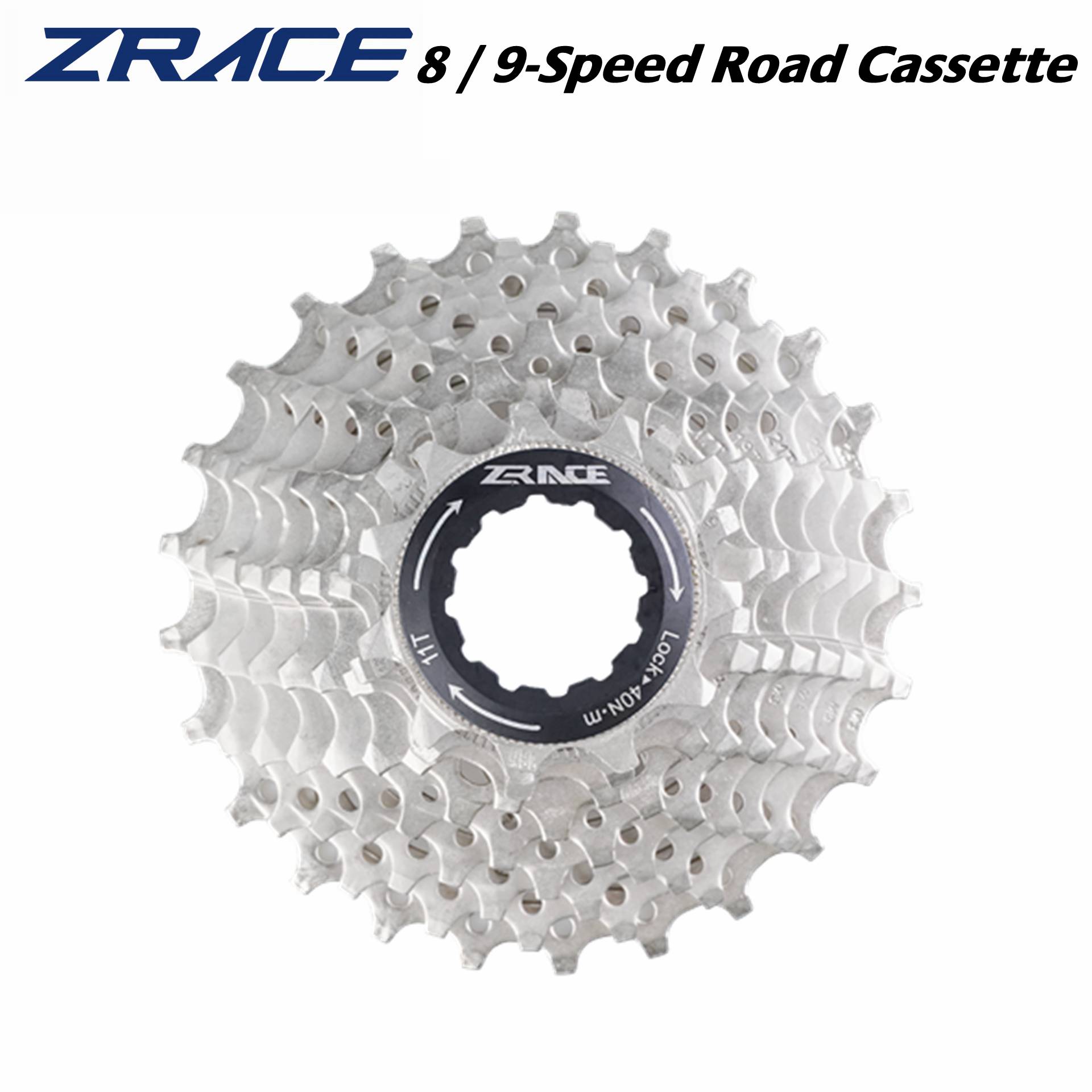 ZRACE 8s 9s Road Bike Cassette, For HG Freehub, 11‑25T 28T 32T 34T 36T Bicycle Sprocket