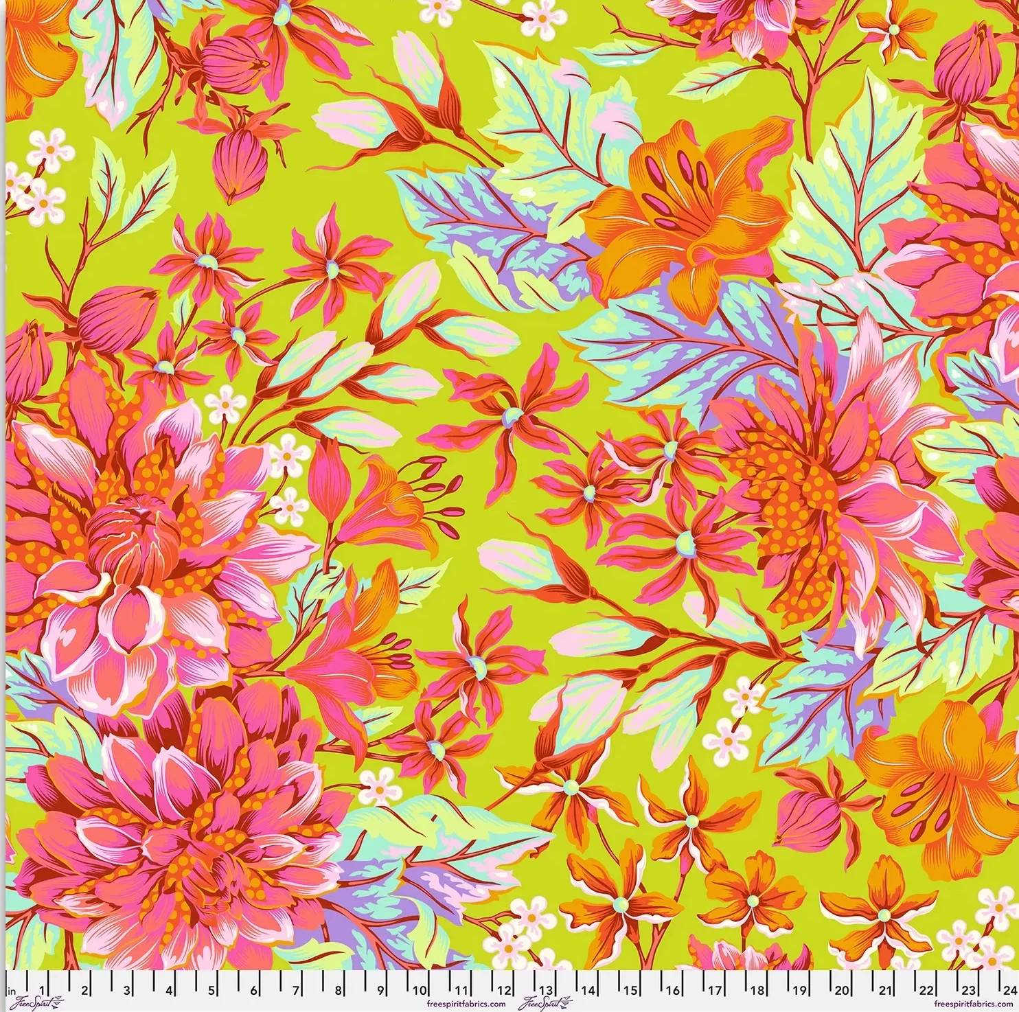 Tula Pink - Untamed, "Hello Dahlia Moonbeam", 108" (Dobb. Bredde)