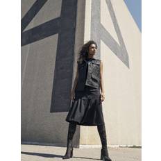 NÜ Denmark Yuki Skirt Kvinde Black Midi Nederdele Str M - hos Magasin