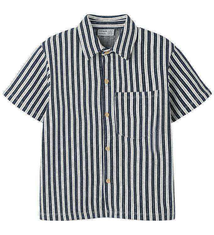 Name It Skjorte k/æ - NkmJax - Cloud Dancer - Name It - 7-8 år (122-128) - Skjorte K/Æ