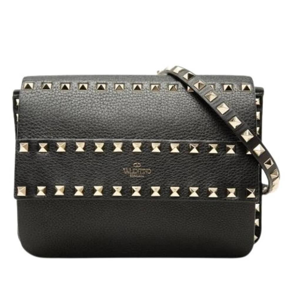 Valentino Vintage Pre-owned Læder Skuldertaske - Vintage - Dame - Sort - ONE SIZE - Uld