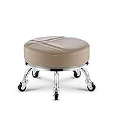 N/A Rolling Stools with 5 Wheels Modern Low Roller Seat Stool for Home Office Men Women Shop Salon Kitchen Garage or Sofa Foot Rest,D (A) (C) (C)