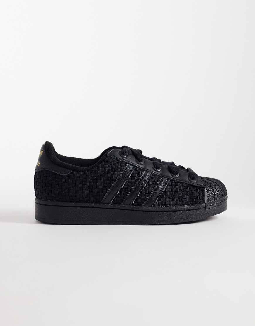 adidas Originals - Superstar II - Vævede sorte sneakers - 44