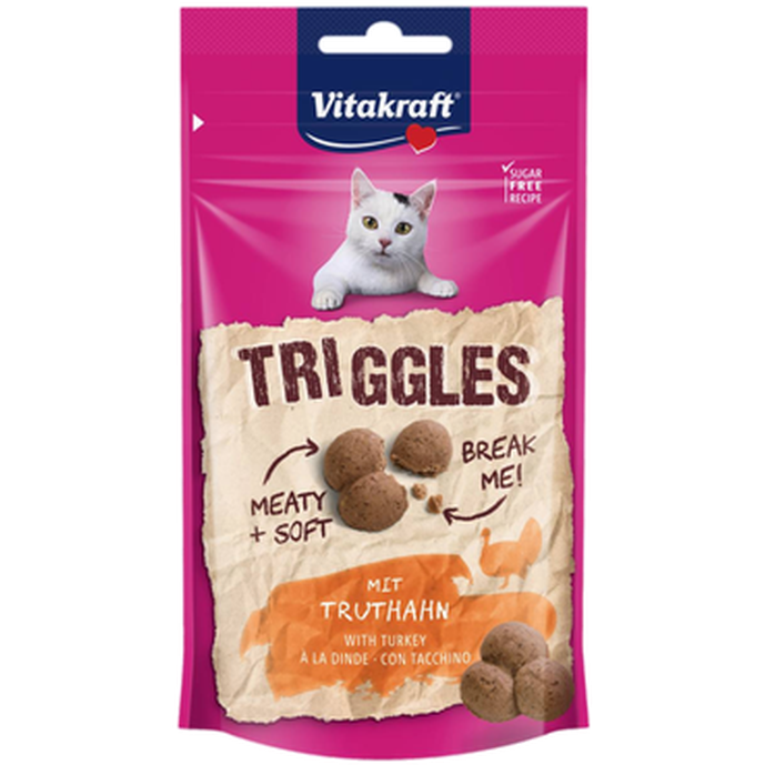 Vitakraft Triggles Turkey Cat Treats - Kattgodis Kalkon 9 st