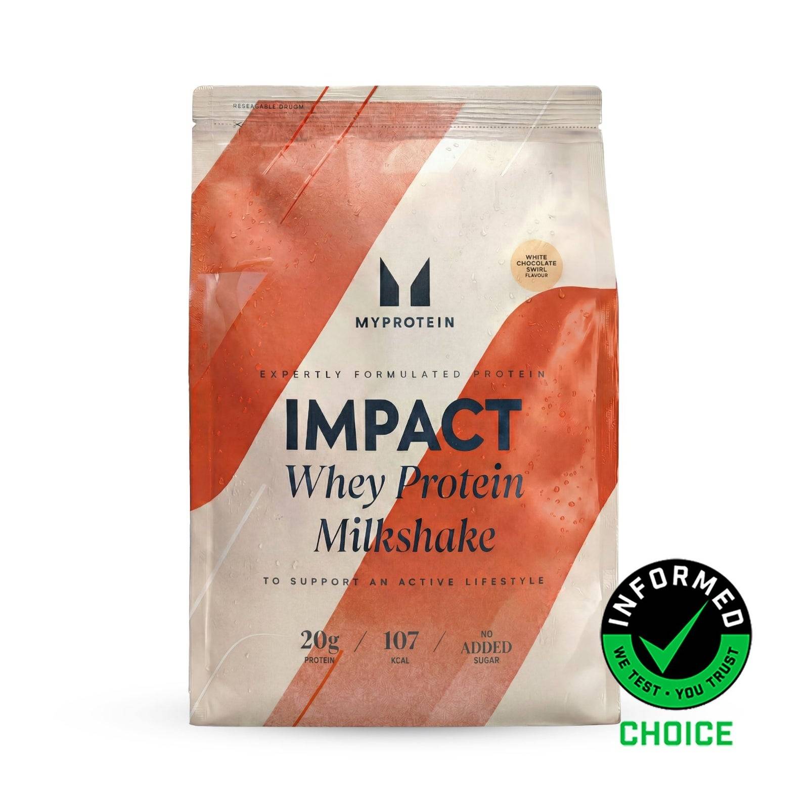 Impact Whey Protein Milkshake - 435G - 15servings - White Chocolate Swirl