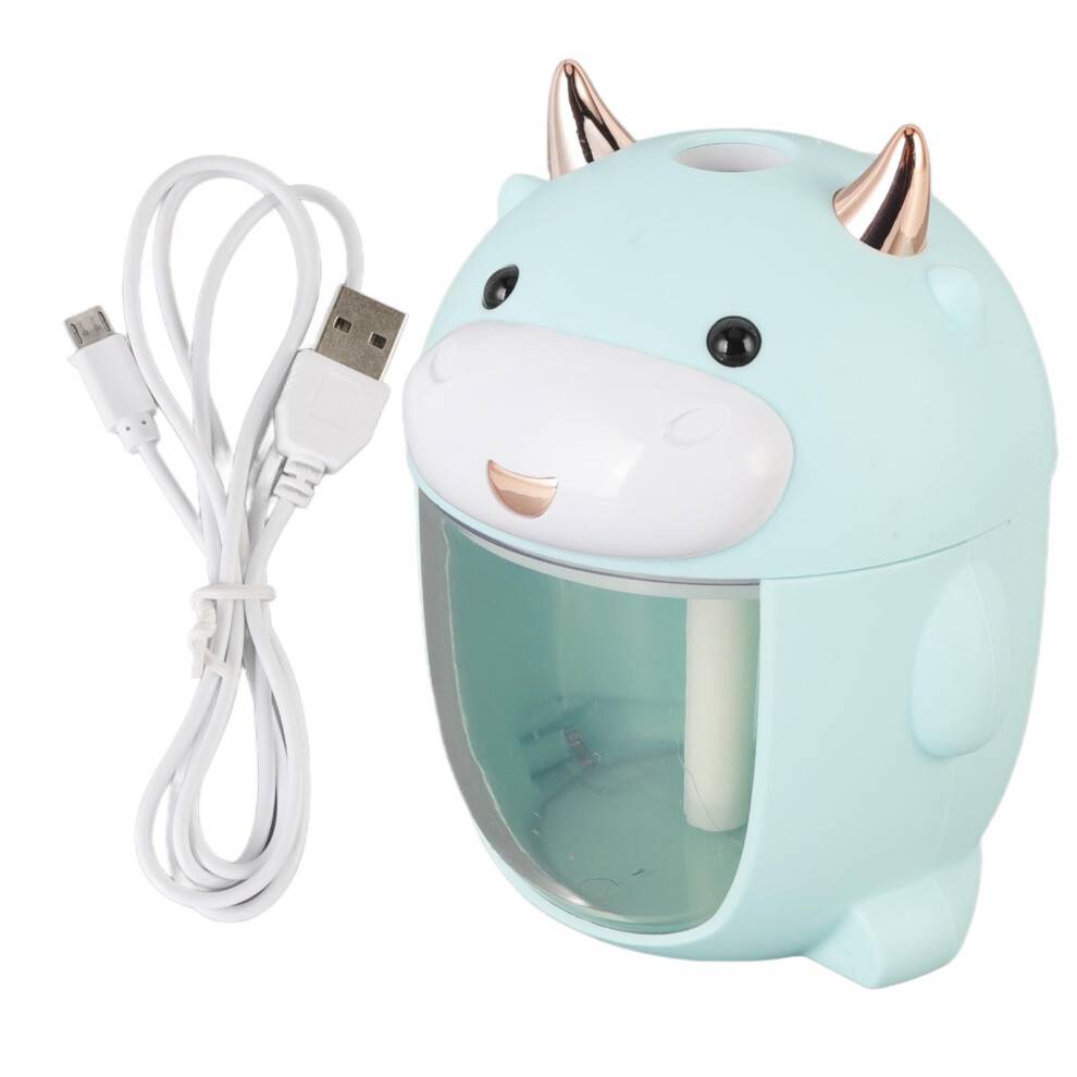 300 ml USB-drevet luftfugter med farverigt natlys Ultralydsdampluftfugter til skrivebordet 2 W